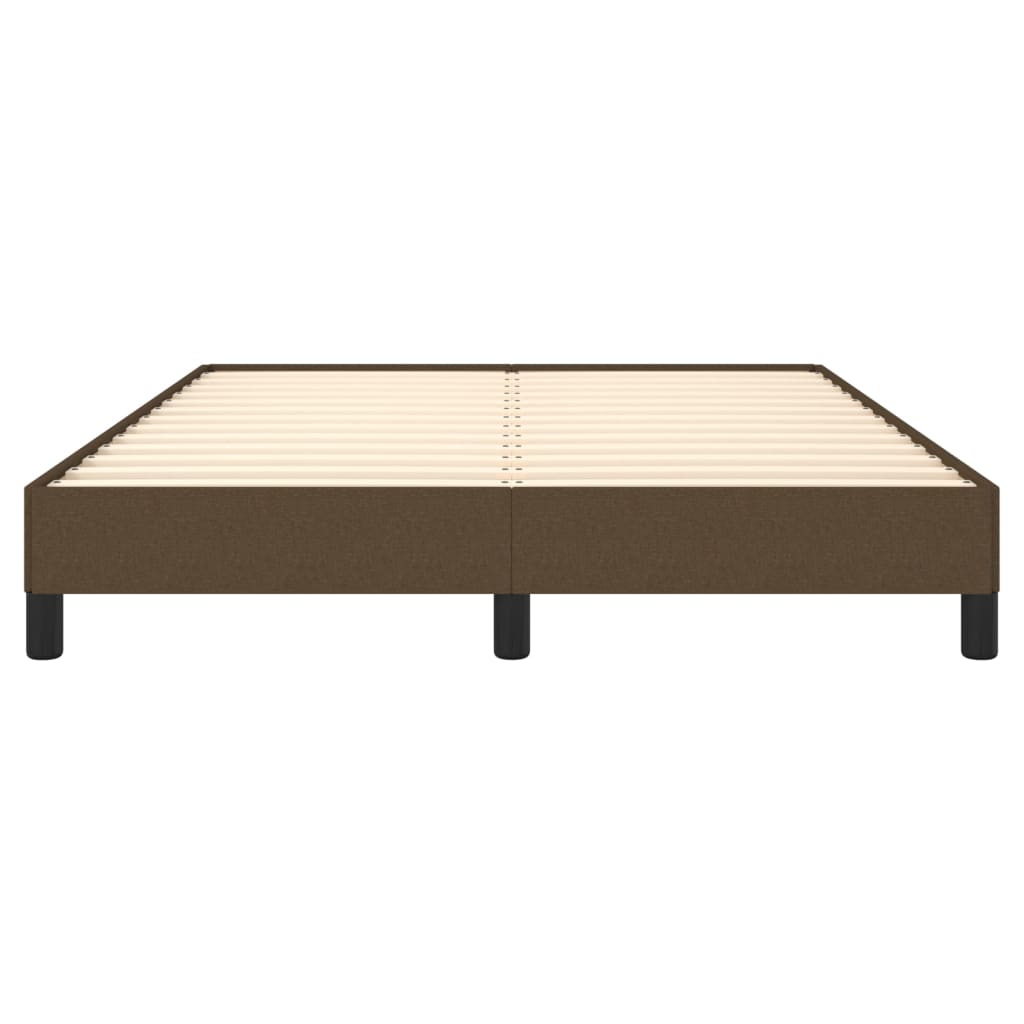 sengeramme uden madras 140x190 cm stof mørkebrun