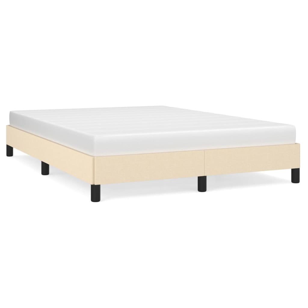sengeramme uden madras 140x190 cm stof cremefarvet