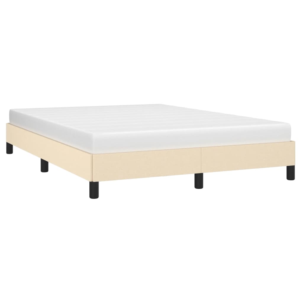 sengeramme uden madras 140x190 cm stof cremefarvet