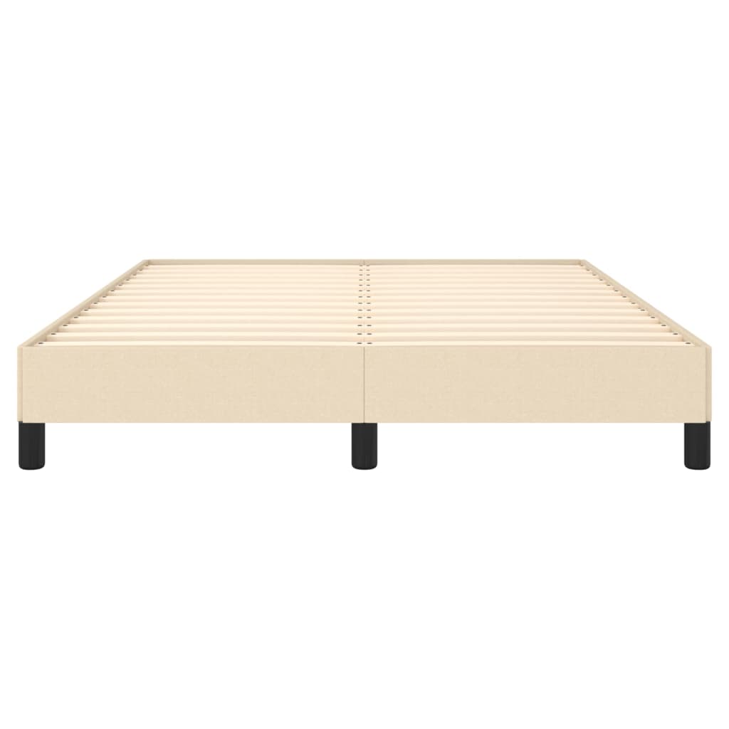 sengeramme uden madras 140x190 cm stof cremefarvet