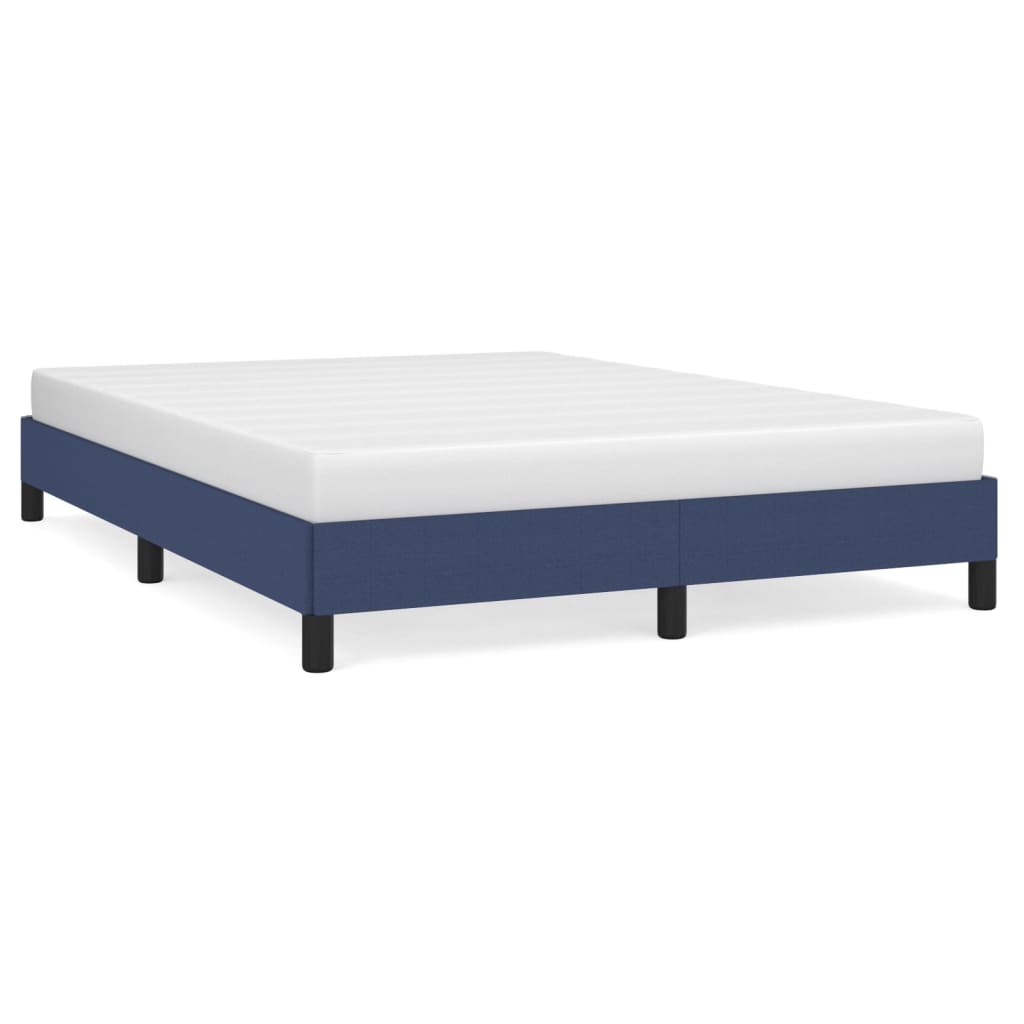 sengeramme uden madras 140x190 cm stof blå