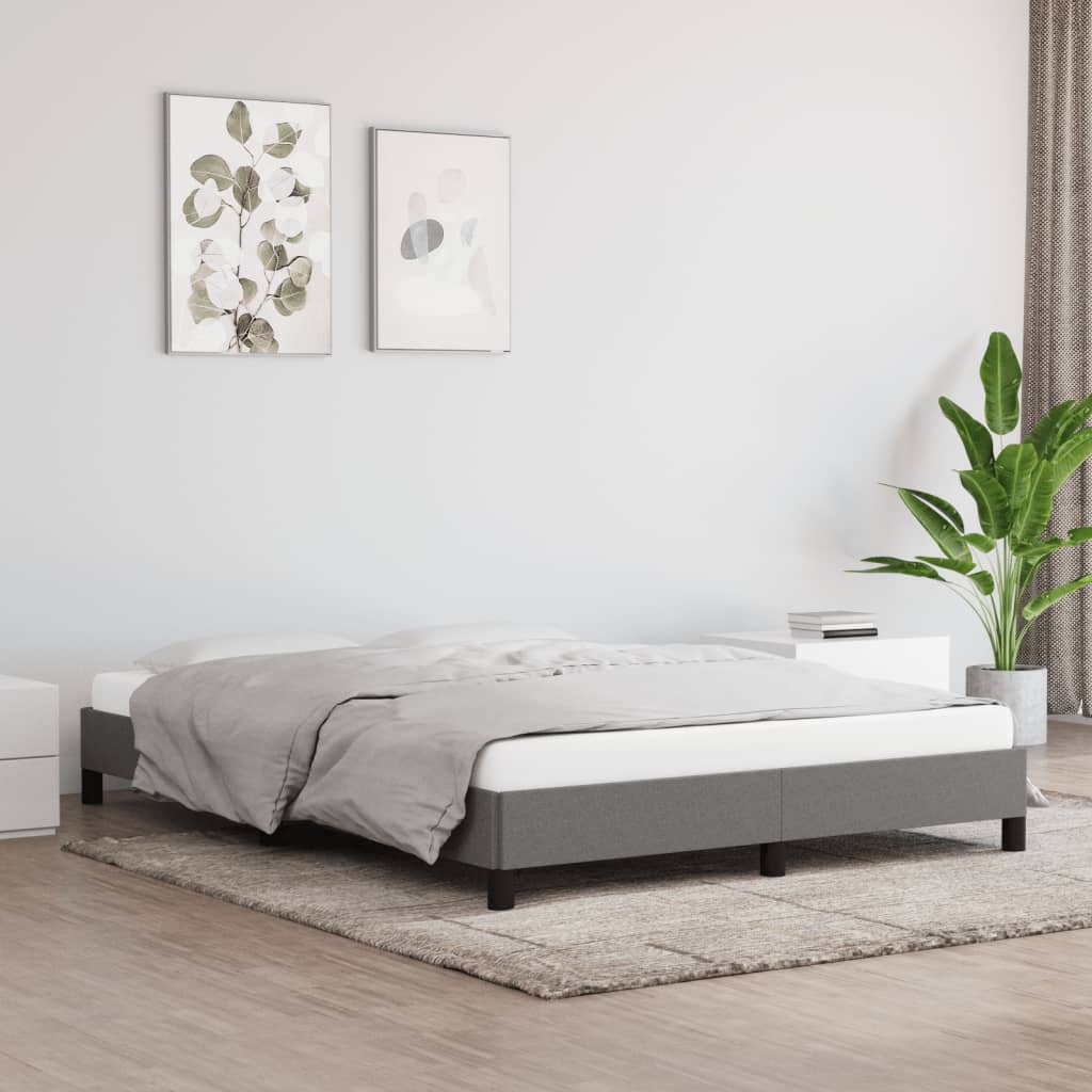 sengeramme uden madras 140x200 cm stof mørkegrå
