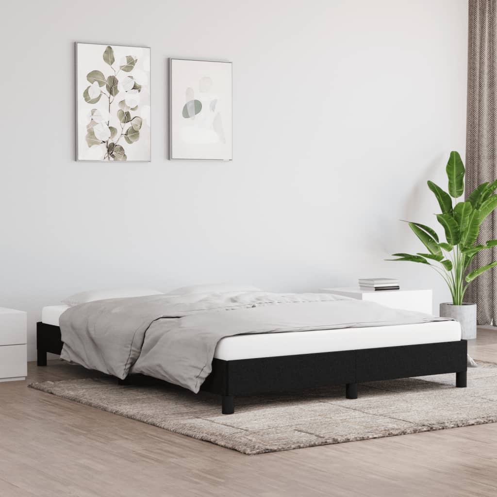 sengeramme uden madras 140x200 cm stof sort