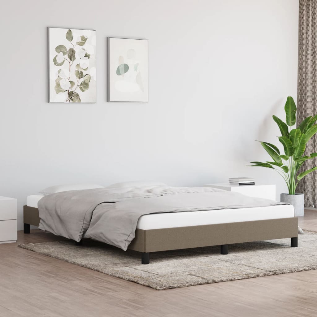 sengeramme uden madras 140x200 cm stof gråbrun