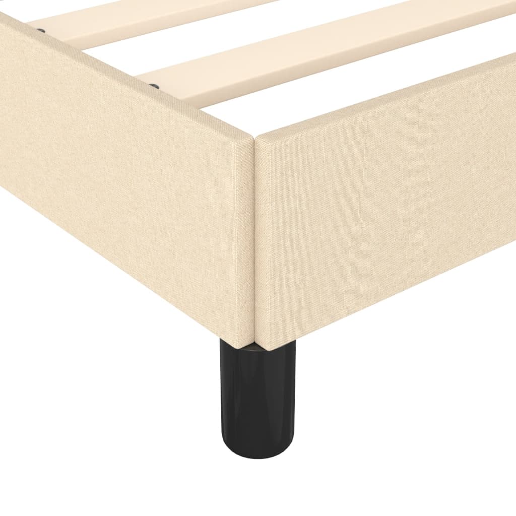 sengeramme uden madras 140x200 cm stof cremefarvet