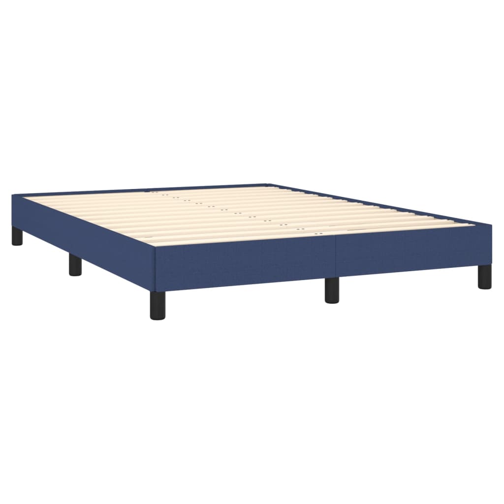 sengeramme uden madras 140x200 cm stof blå