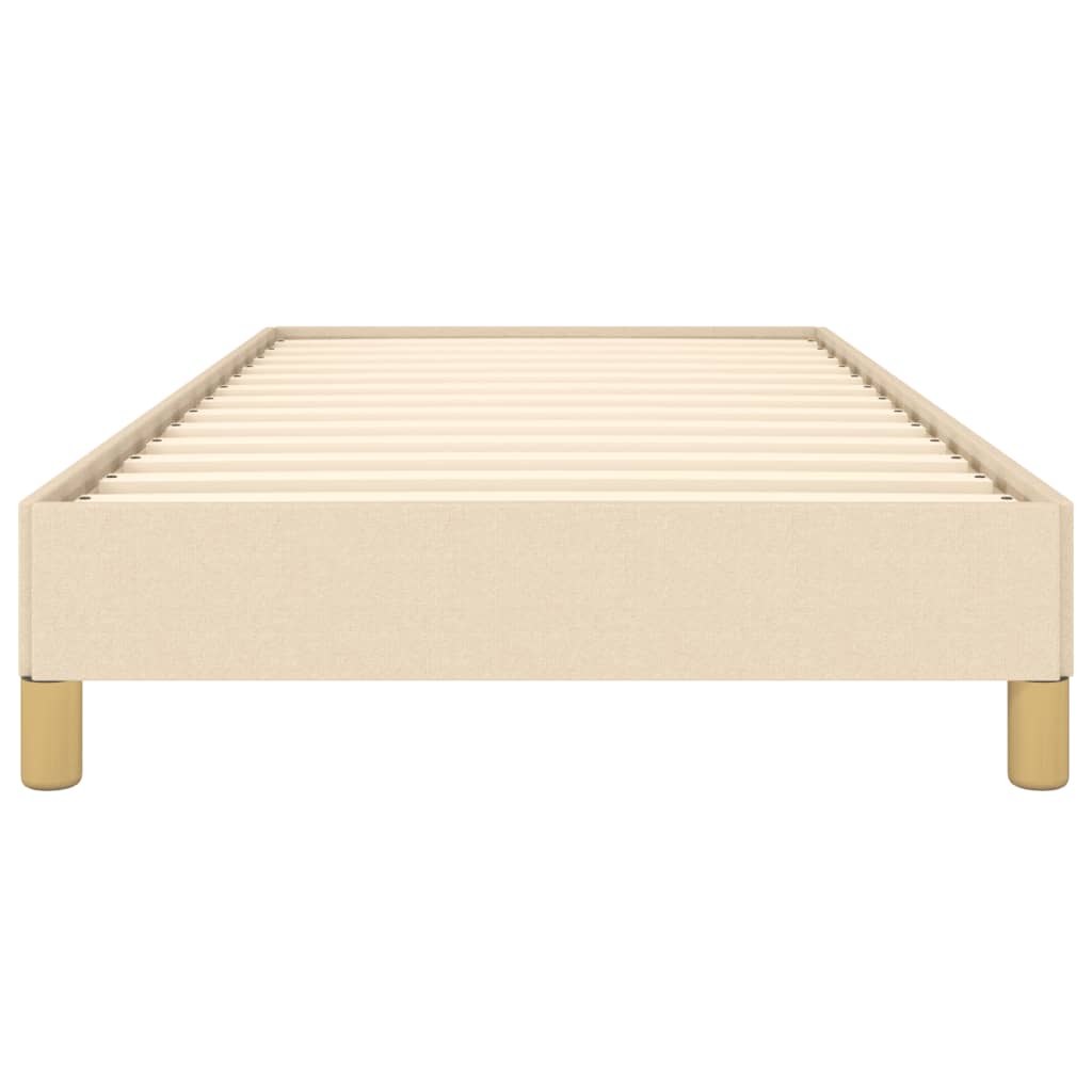 sengeramme uden madras 80x200 cm stof cremefarvet