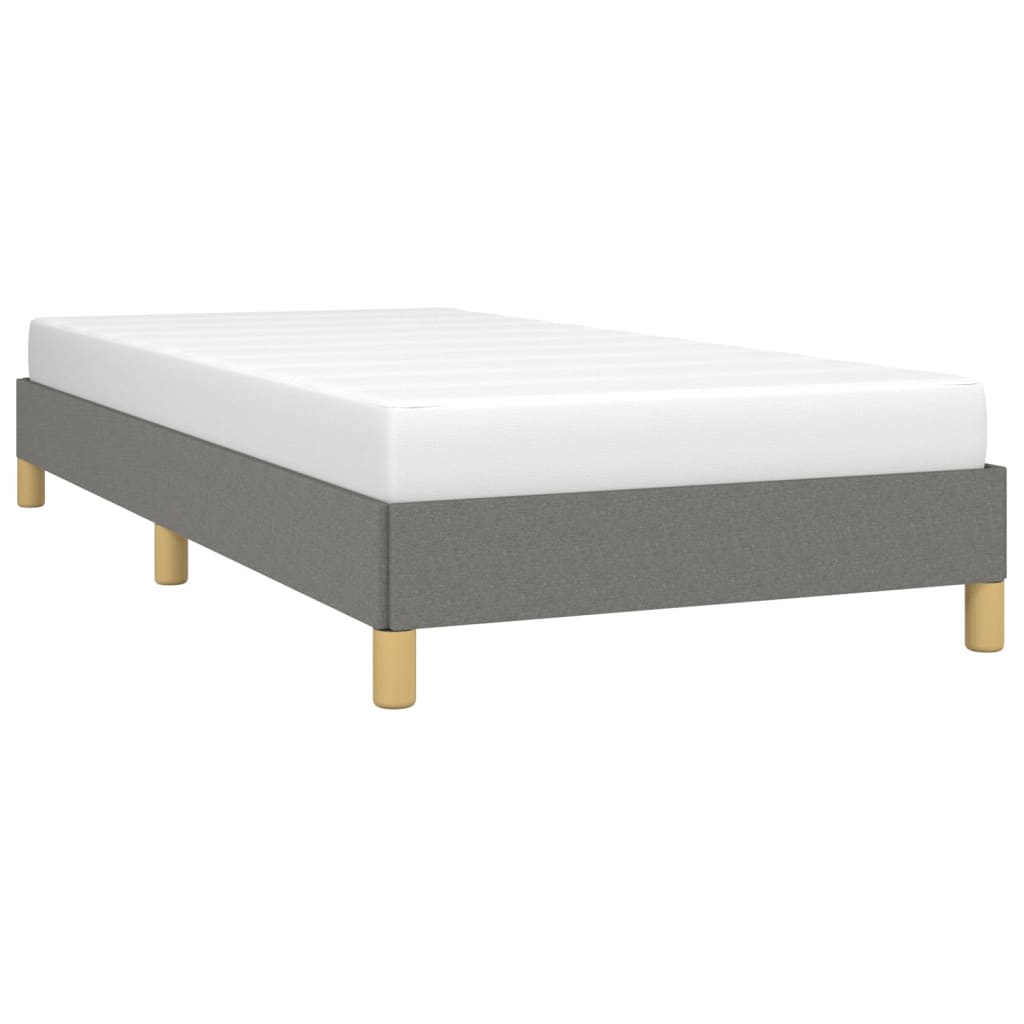 Sengeramme uden madras Mørkegrå 90x190 cm Stof