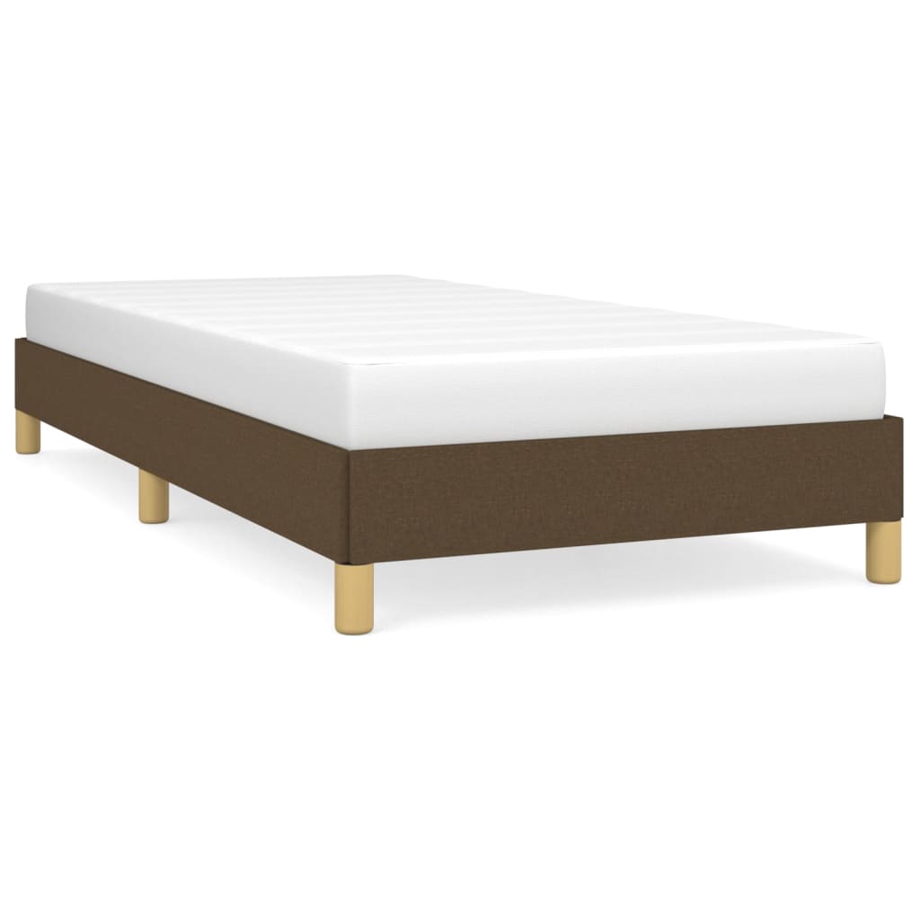 Sengeramme uden madras Mørkebrun 90x190 cm Stof