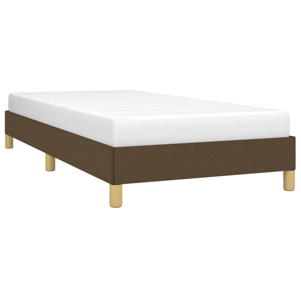 Sengeramme uden madras Mørkebrun 90x190 cm Stof