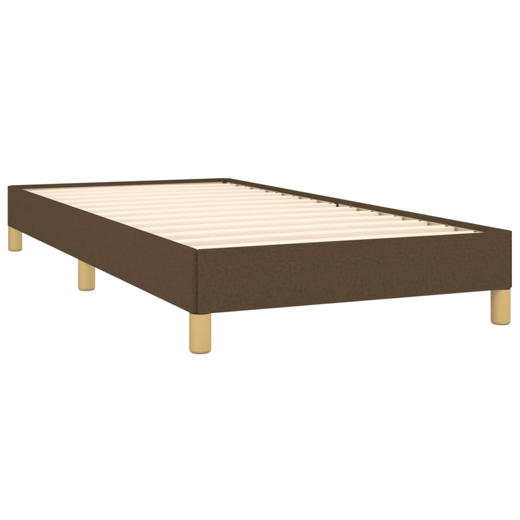 Sengeramme uden madras Mørkebrun 90x190 cm Stof