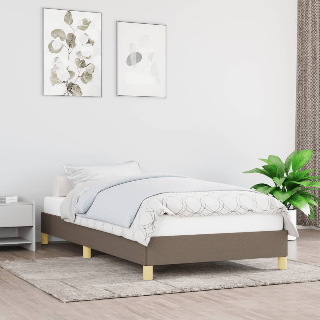 sengeramme uden madras 90x190 cm stof gråbrun