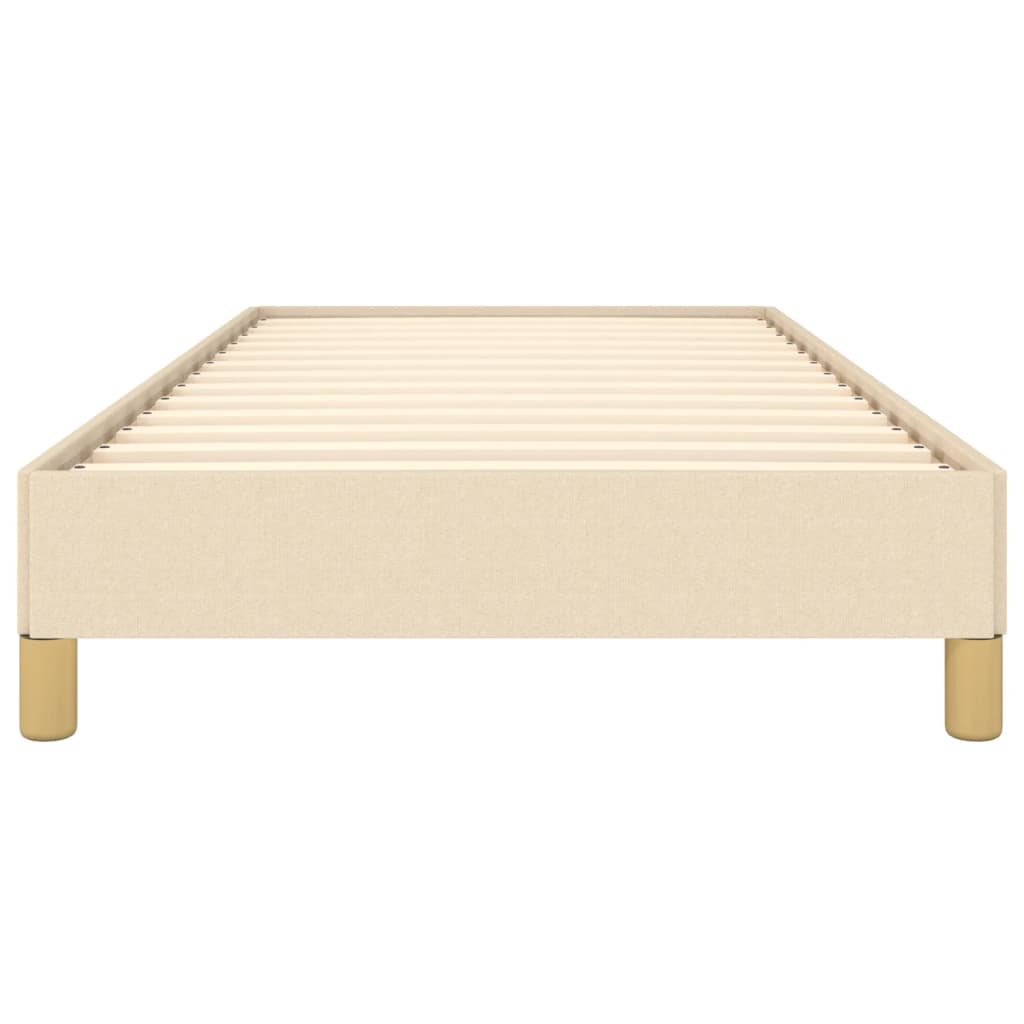 sengeramme uden madras 90x190 cm stof cremefarvet