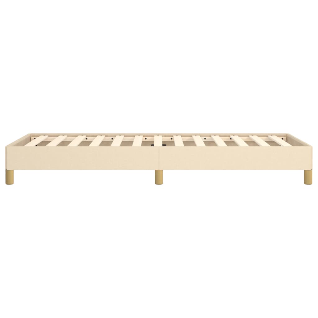 sengeramme uden madras 90x190 cm stof cremefarvet