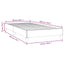 sengeramme uden madras 90x190 cm stof cremefarvet