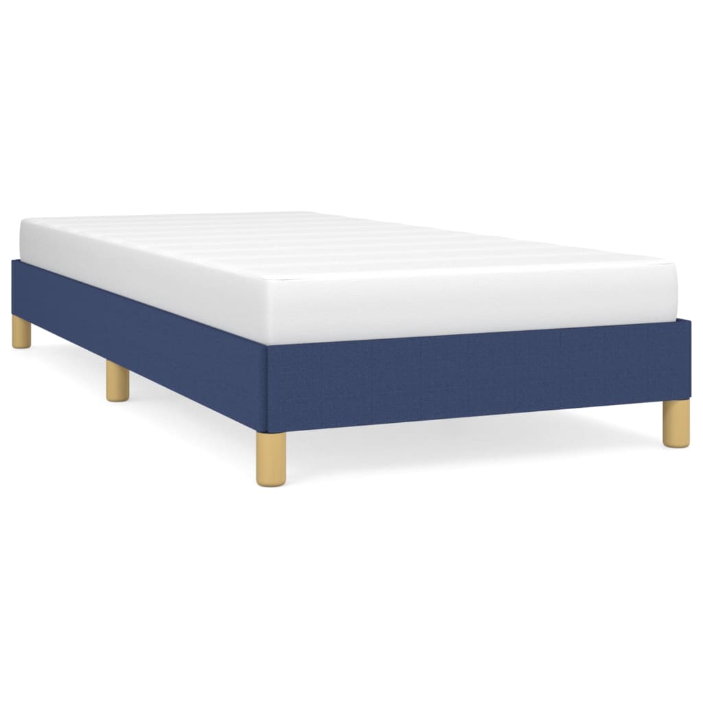 sengeramme uden madras 90x190 cm stof blå