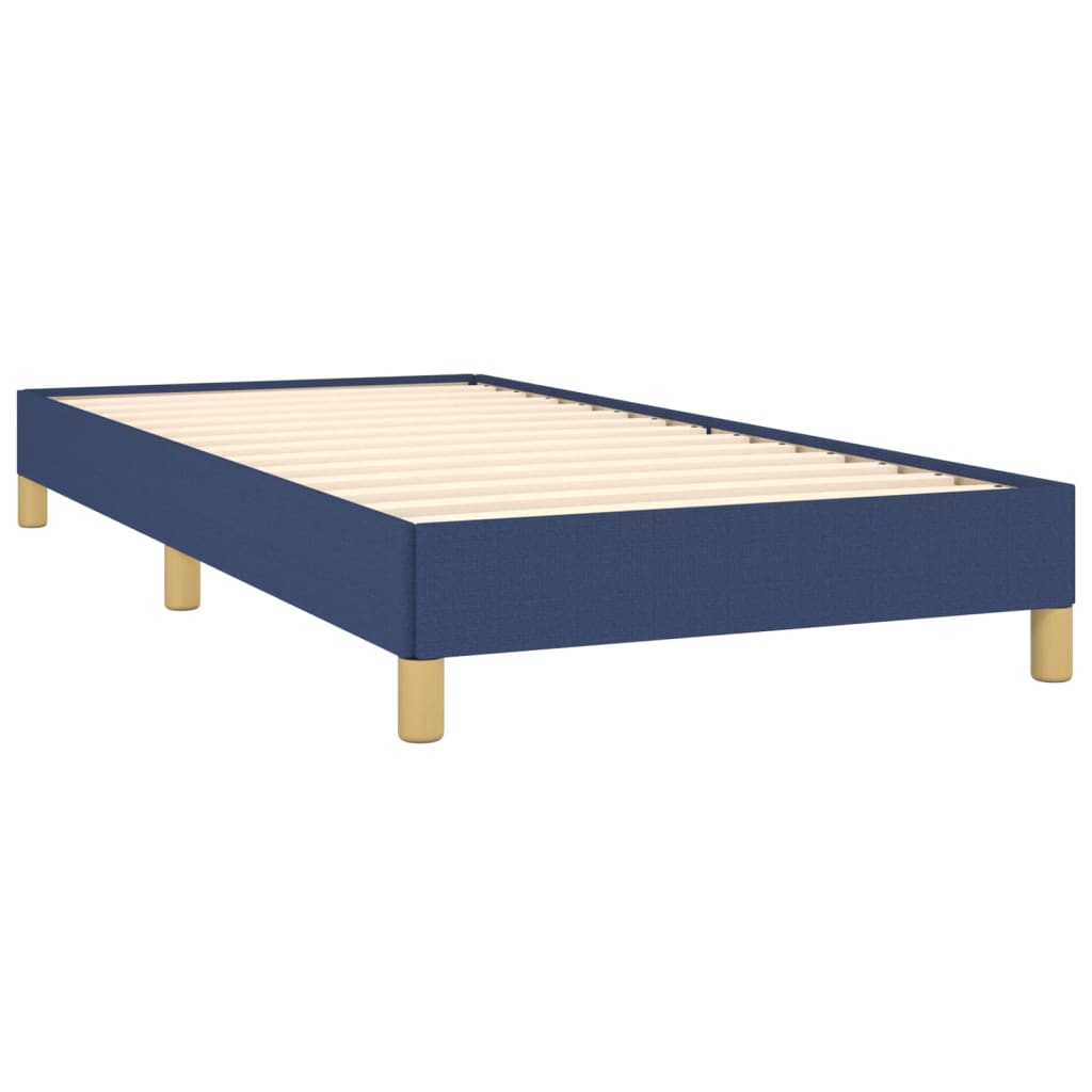 sengeramme uden madras 90x190 cm stof blå