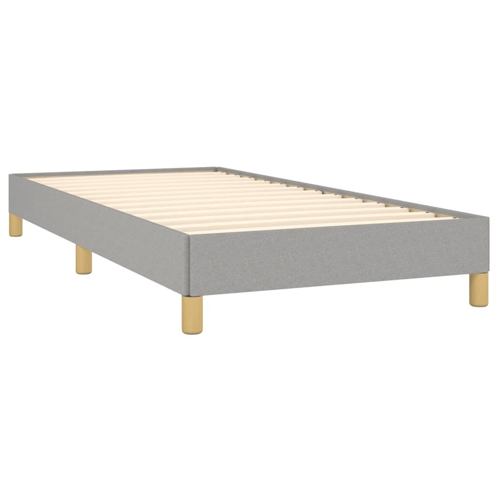 Sengeramme uden madras Lysegrå 90x200 cm Stof