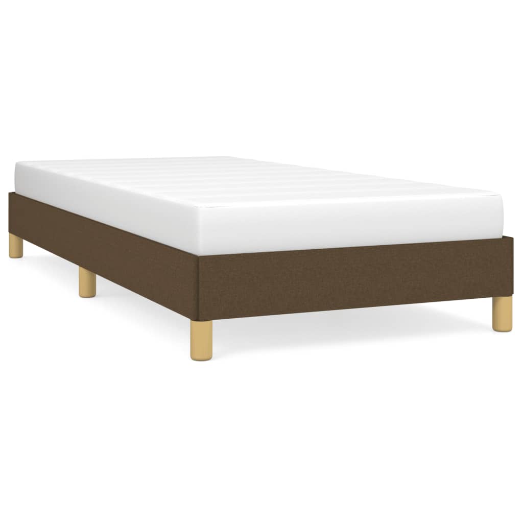 Sengeramme uden madras Mørkebrun 90x200 cm Stof