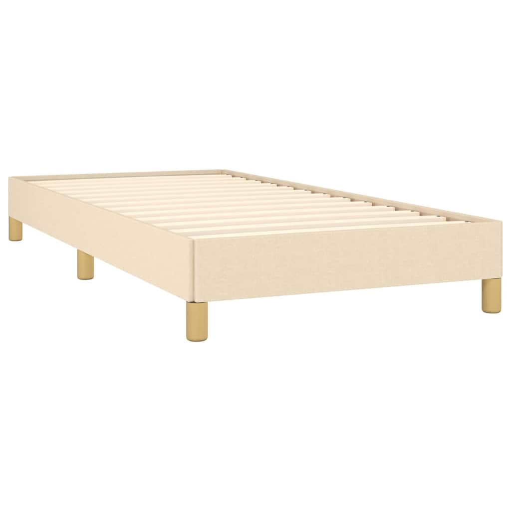sengeramme uden madras 90x200 cm stof cremefarvet