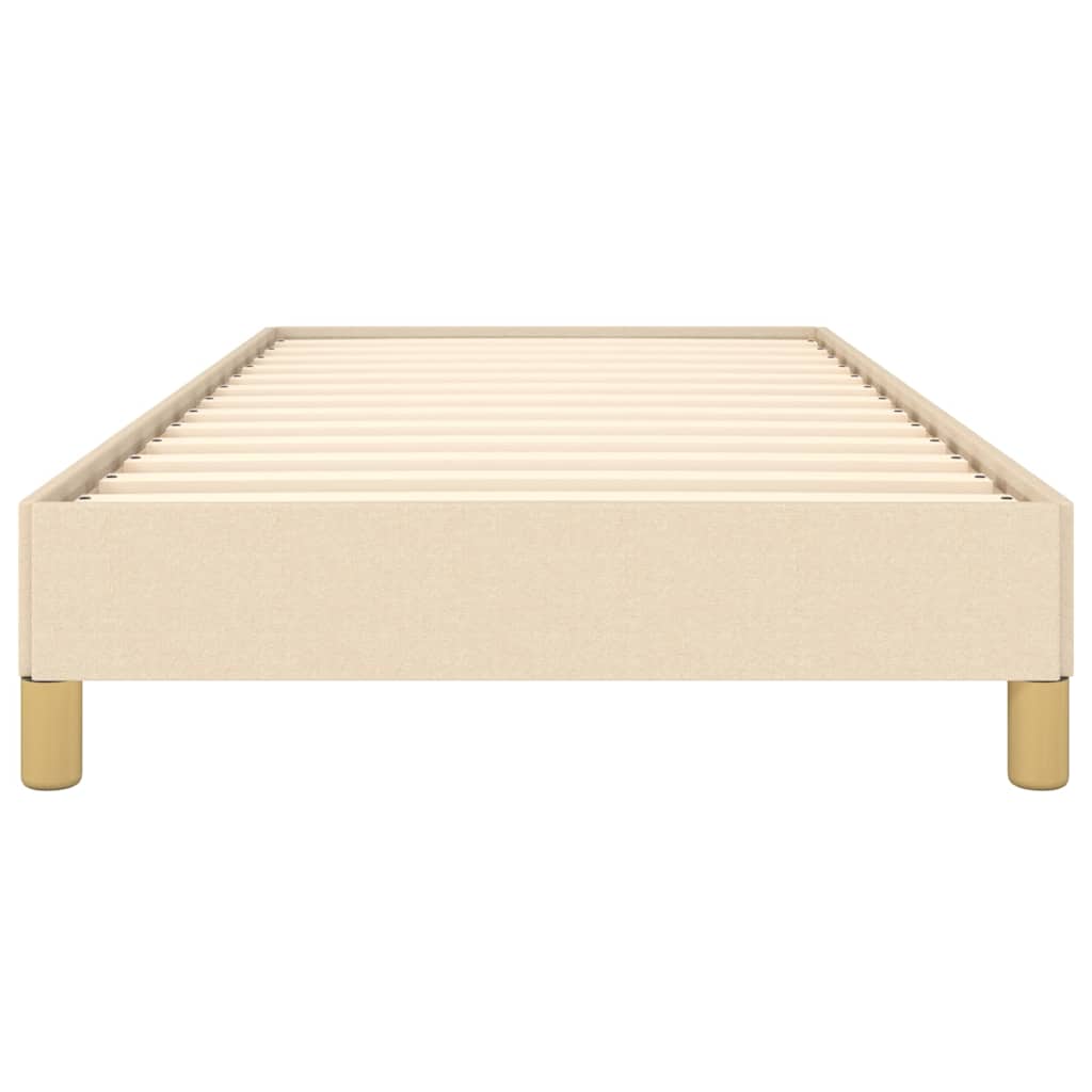 sengeramme uden madras 90x200 cm stof cremefarvet