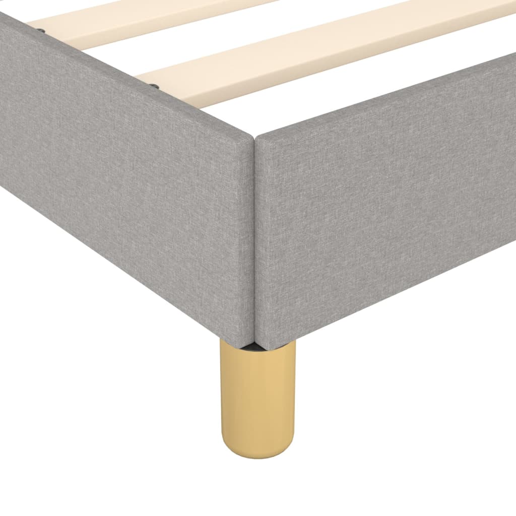 Sengeramme uden madras Lysegrå 100x200 cm Stof