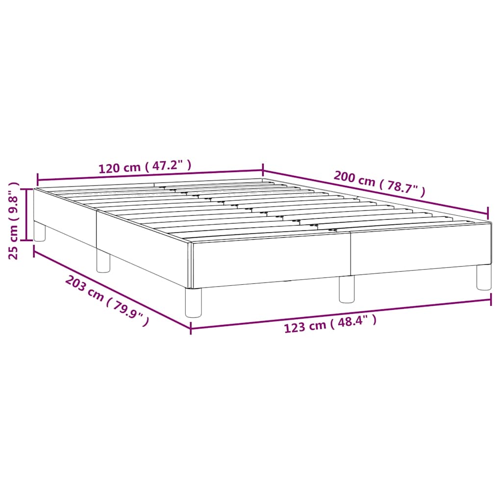 Sengeramme uden madras Taupe 120x200 cm Stof