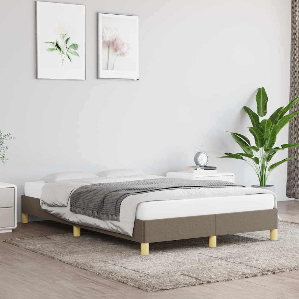Sengeramme uden madras Taupe 120x200 cm Stof