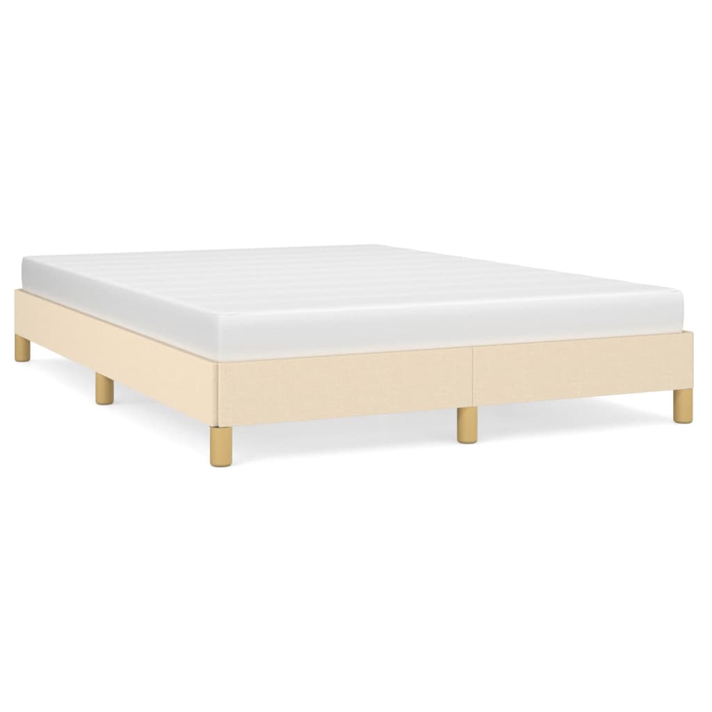sengeramme uden madras 140x200 cm stof cremefarvet