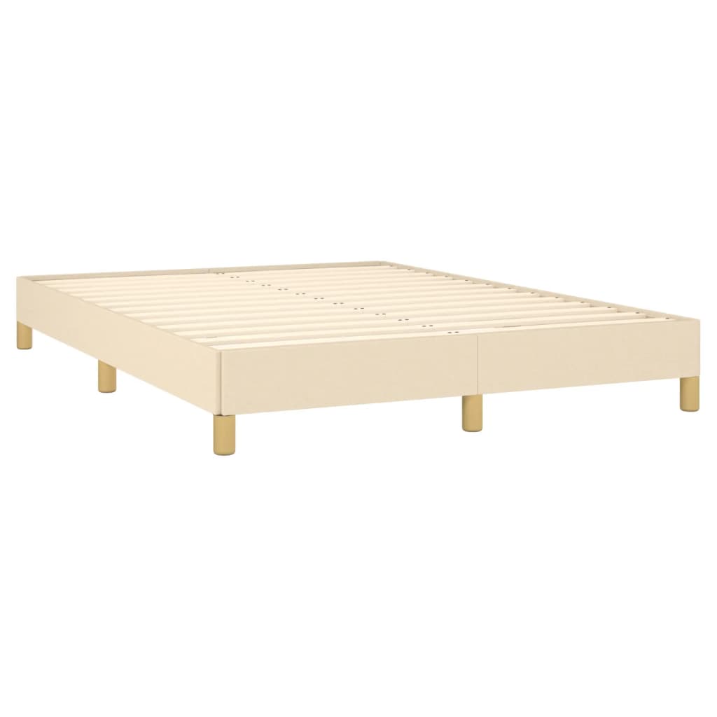 sengeramme uden madras 140x200 cm stof cremefarvet