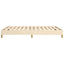 sengeramme uden madras 140x200 cm stof cremefarvet