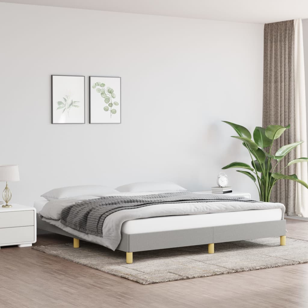 sengeramme uden madras 180x200 cm stof lysegrå