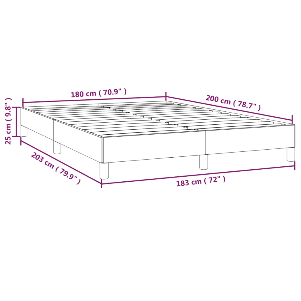 sengeramme uden madras 180x200 cm stof mørkebrun