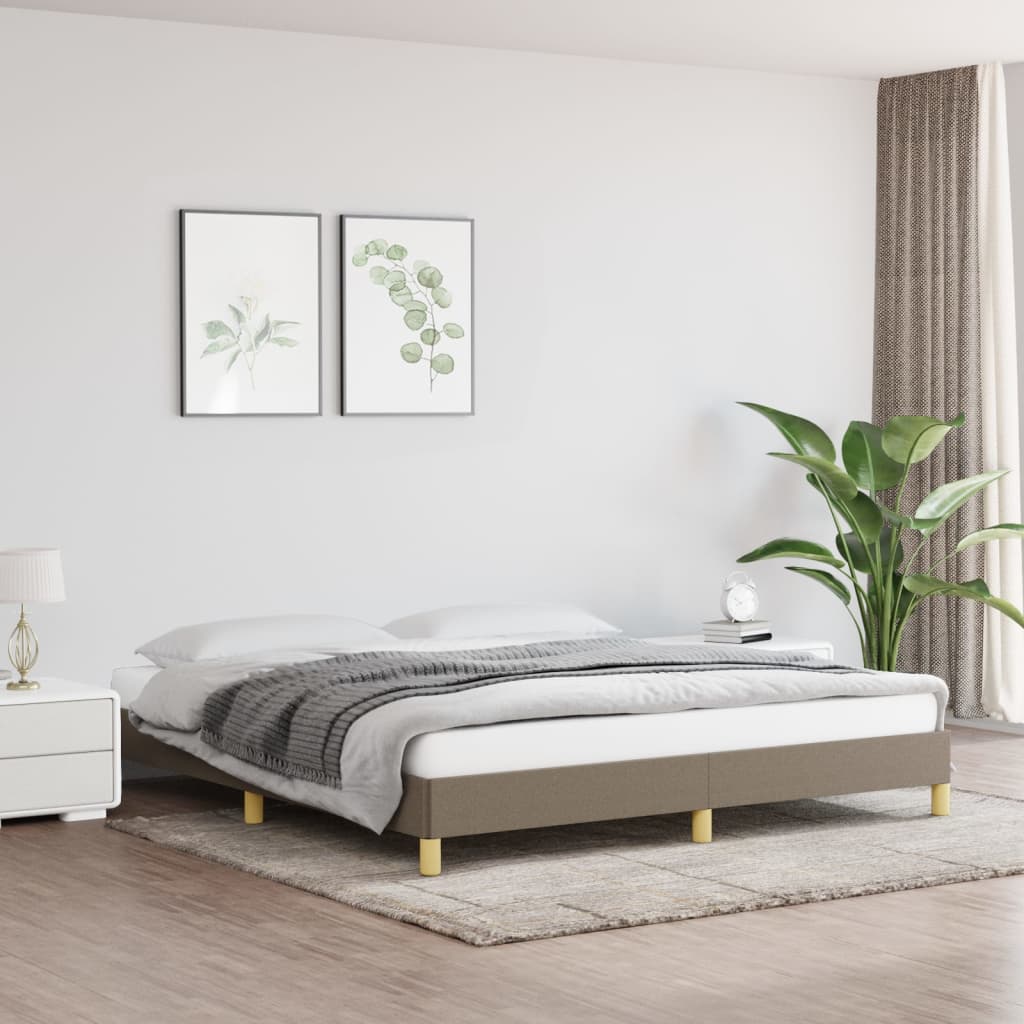 sengeramme uden madras 180x200 cm stof gråbrun