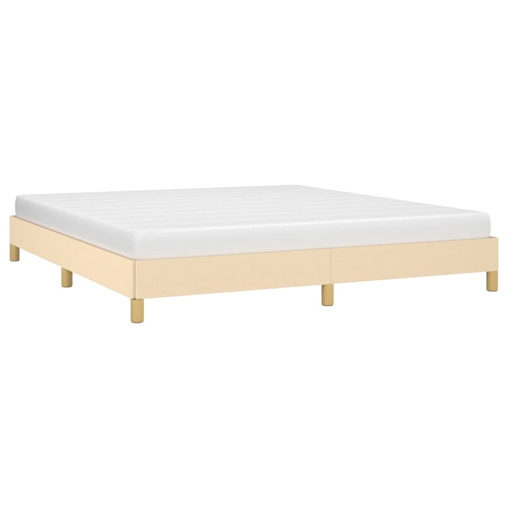 sengeramme uden madras 180x200 cm stof cremefarvet