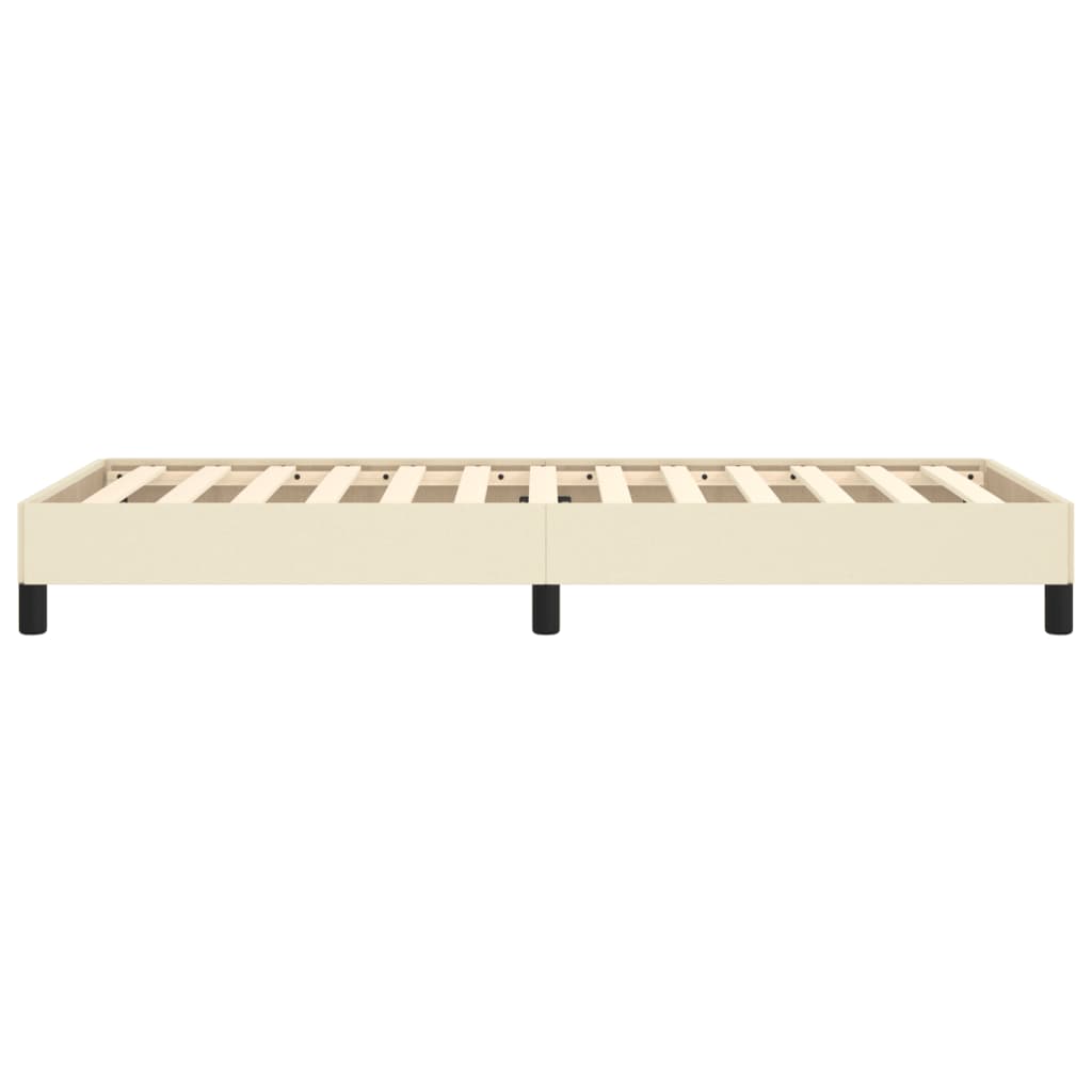 sengeramme 90x200 cm kunstlæder cremefarvet