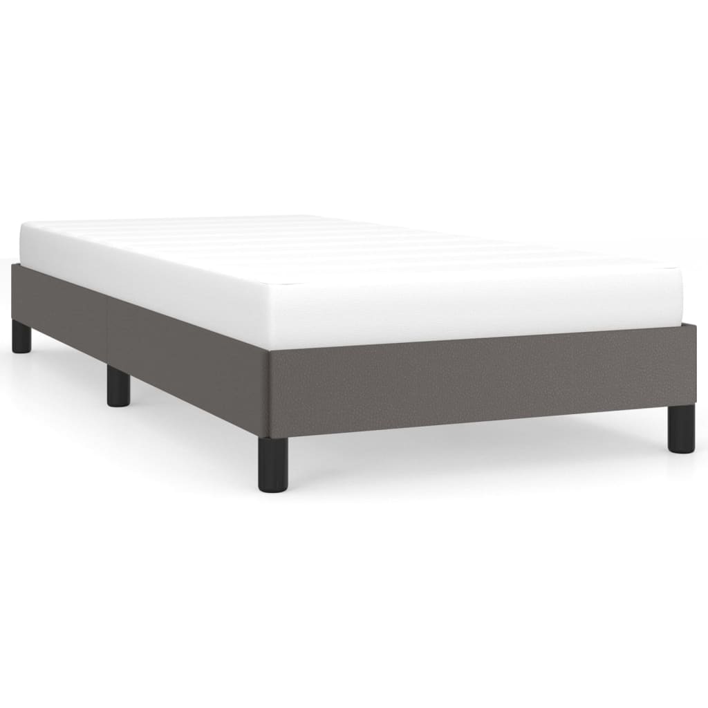 sengeramme 90x200 cm kunstlæder grå