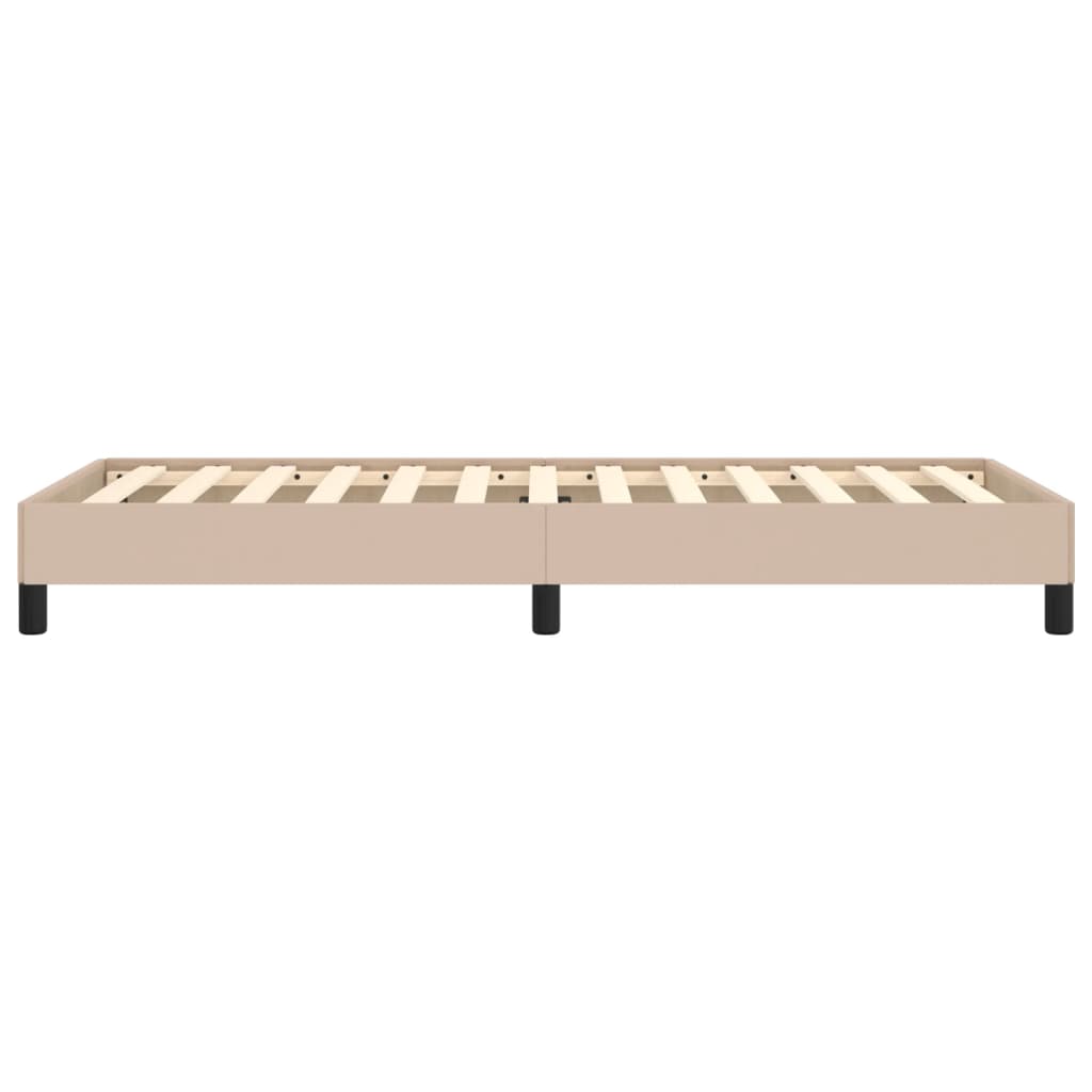 sengeramme 90x200 cm kunstlæder cappuccinofarvet