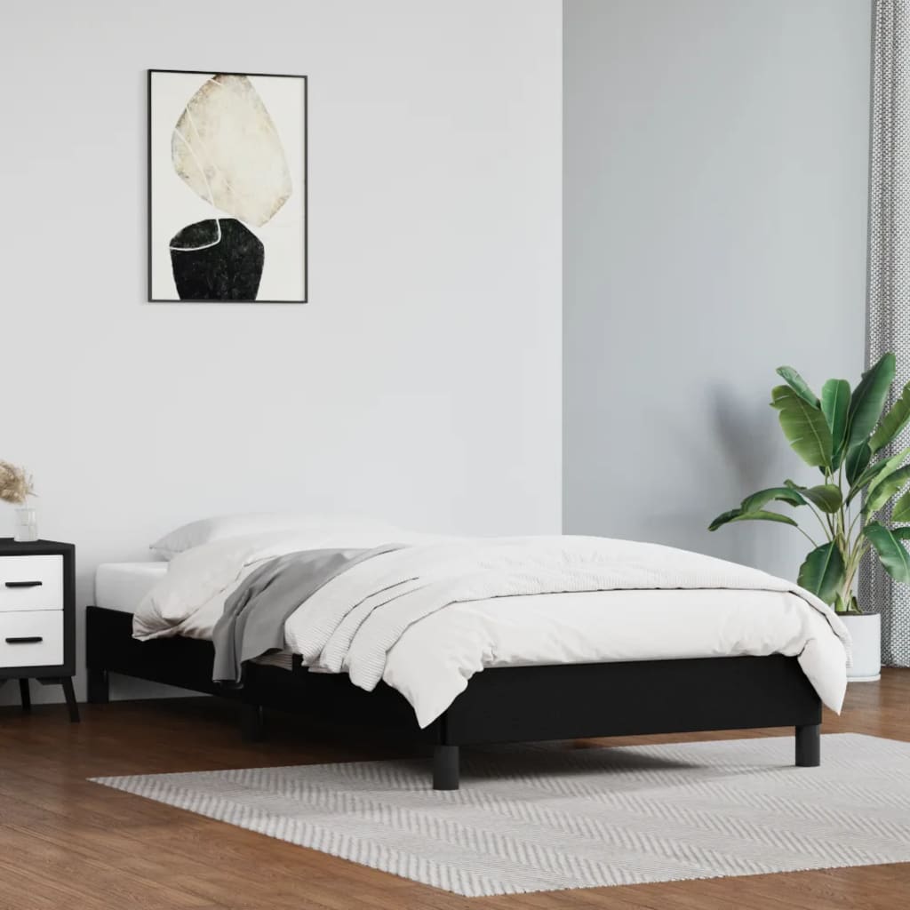 sengeramme 100x200 cm kunstlæder sort