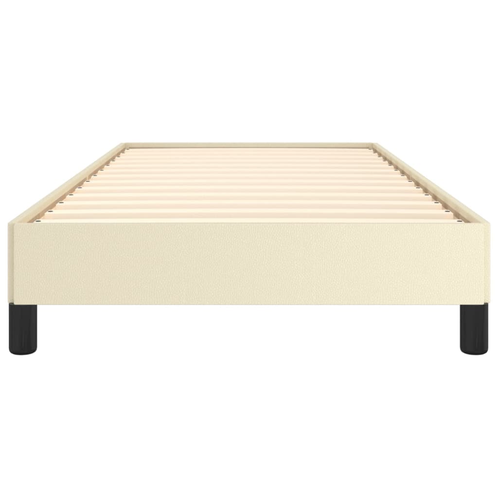 sengeramme 100x200 cm kunstlæder cremefarvet