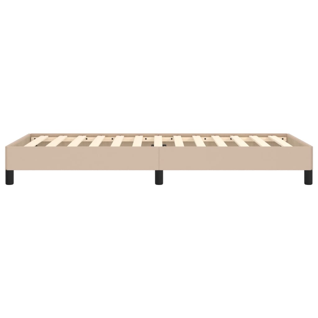 sengeramme 100x200 cm kunstlæder cappuccinofarvet