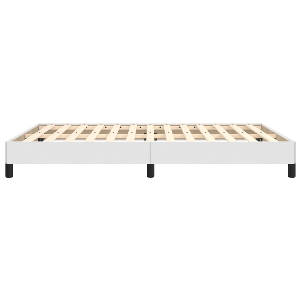 sengeramme 140x190 cm kunstlæder hvid