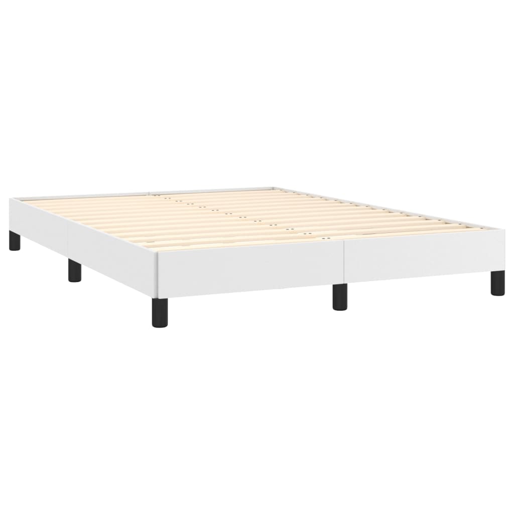 sengeramme 140x200 cm kunstlæder hvid