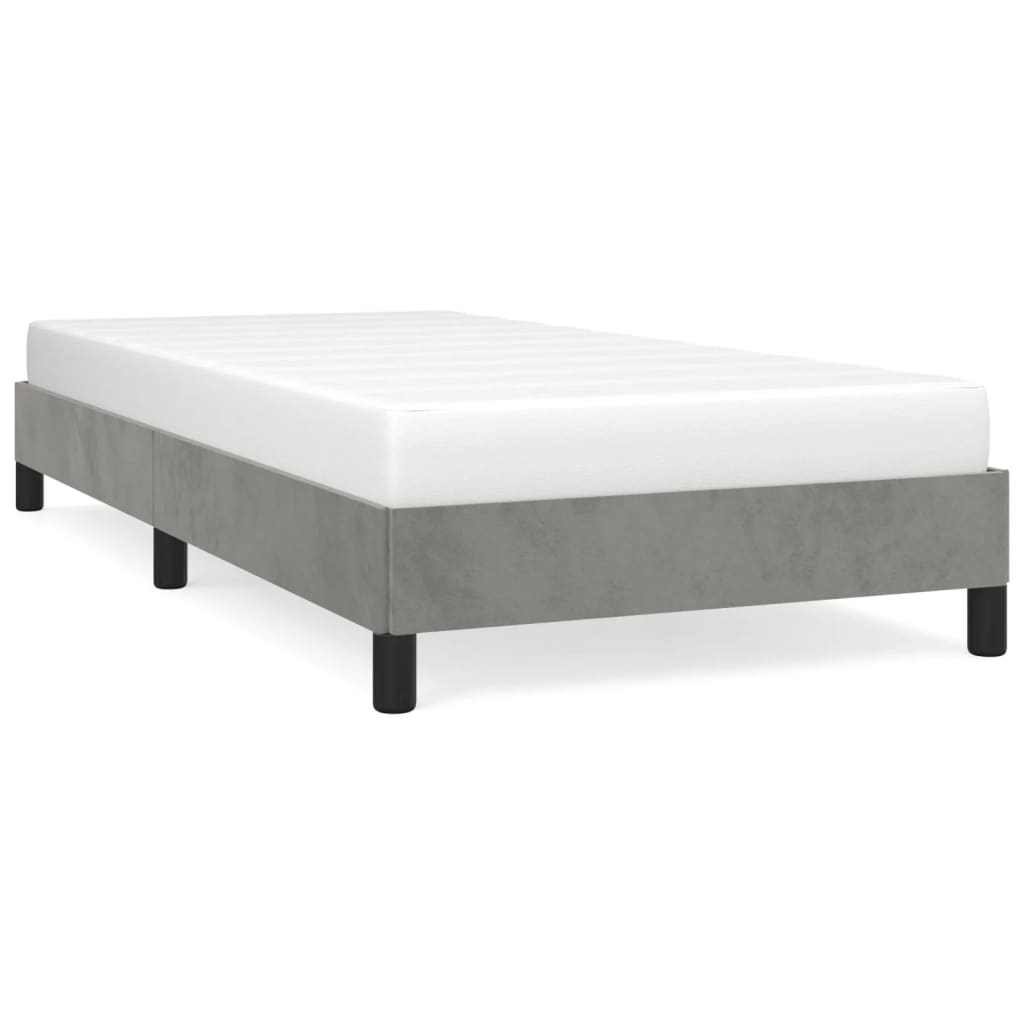 Sengeramme uden madras Lysegrå 80x200 cm Fløjl