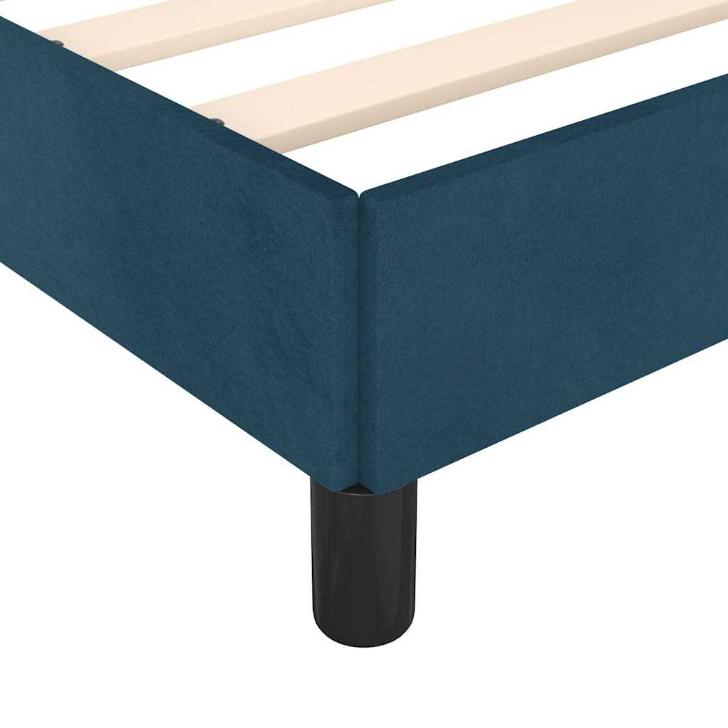 Sengeramme uden madras Mørkeblå 80x200 cm Fløjl