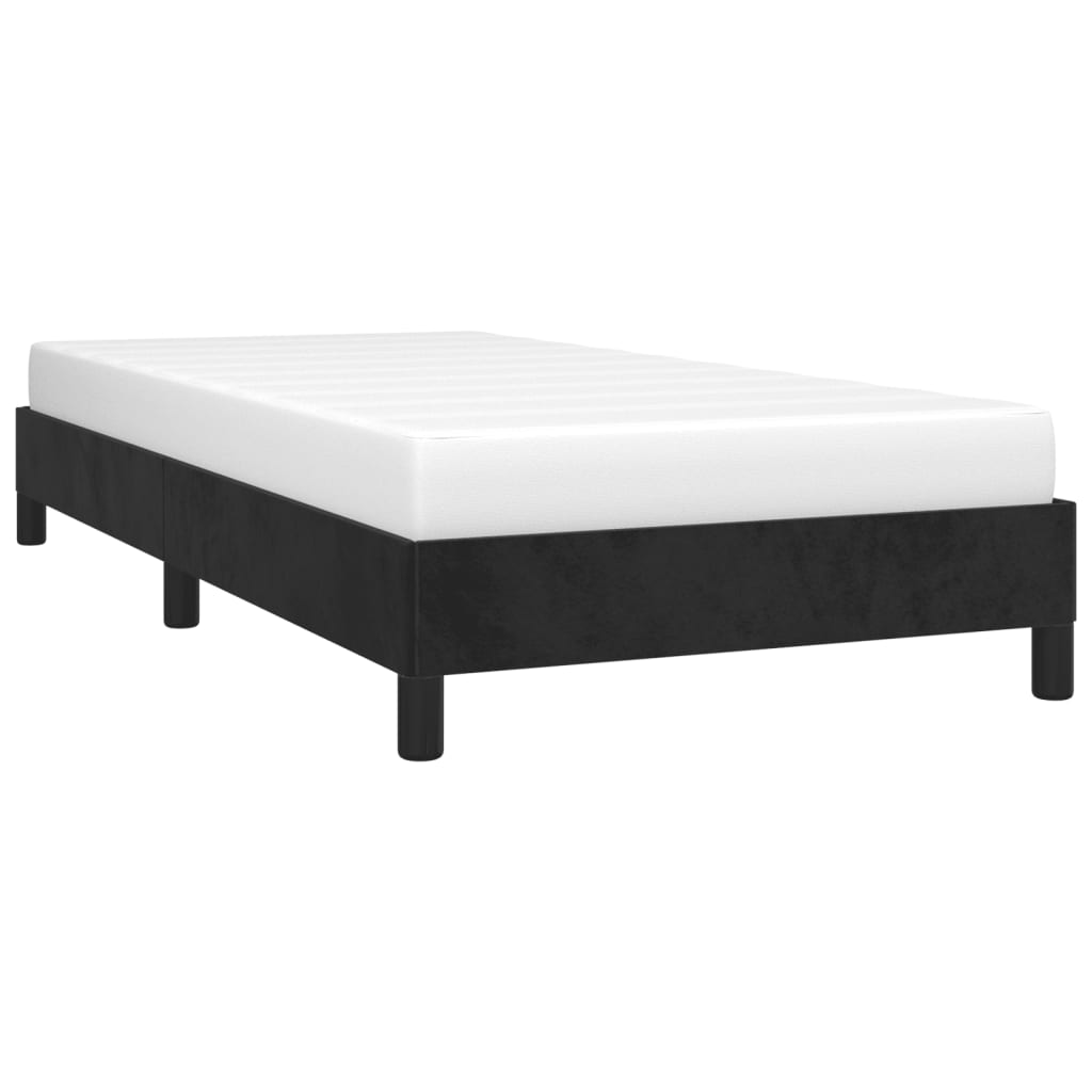 sengeramme 90x190 cm fløjl sort