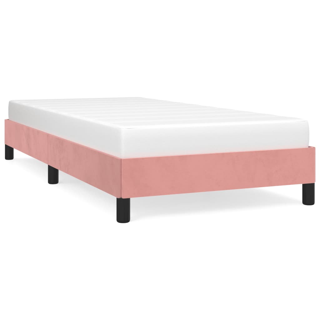 sengeramme 90x190 cm fløjl pink