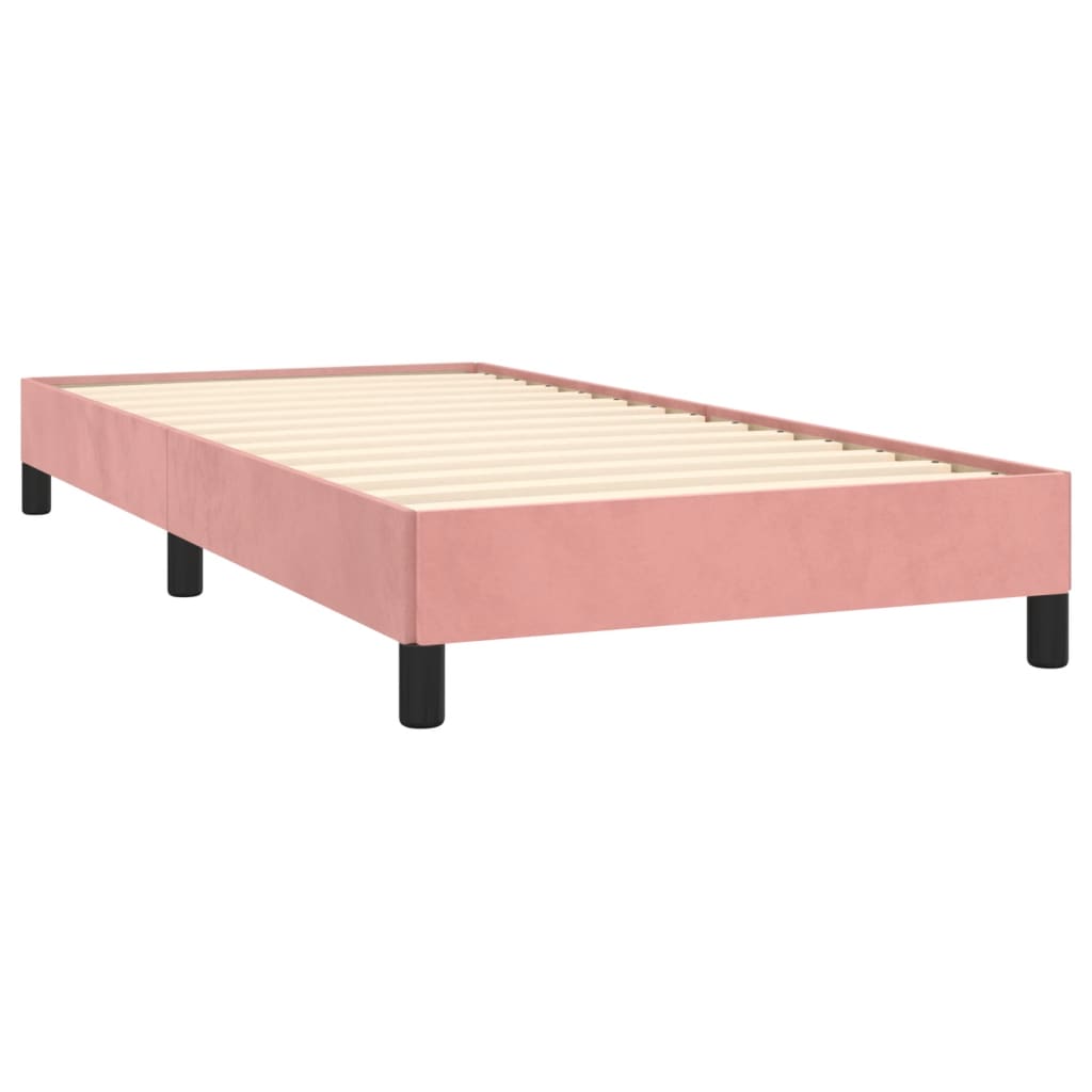 sengeramme 90x190 cm fløjl pink