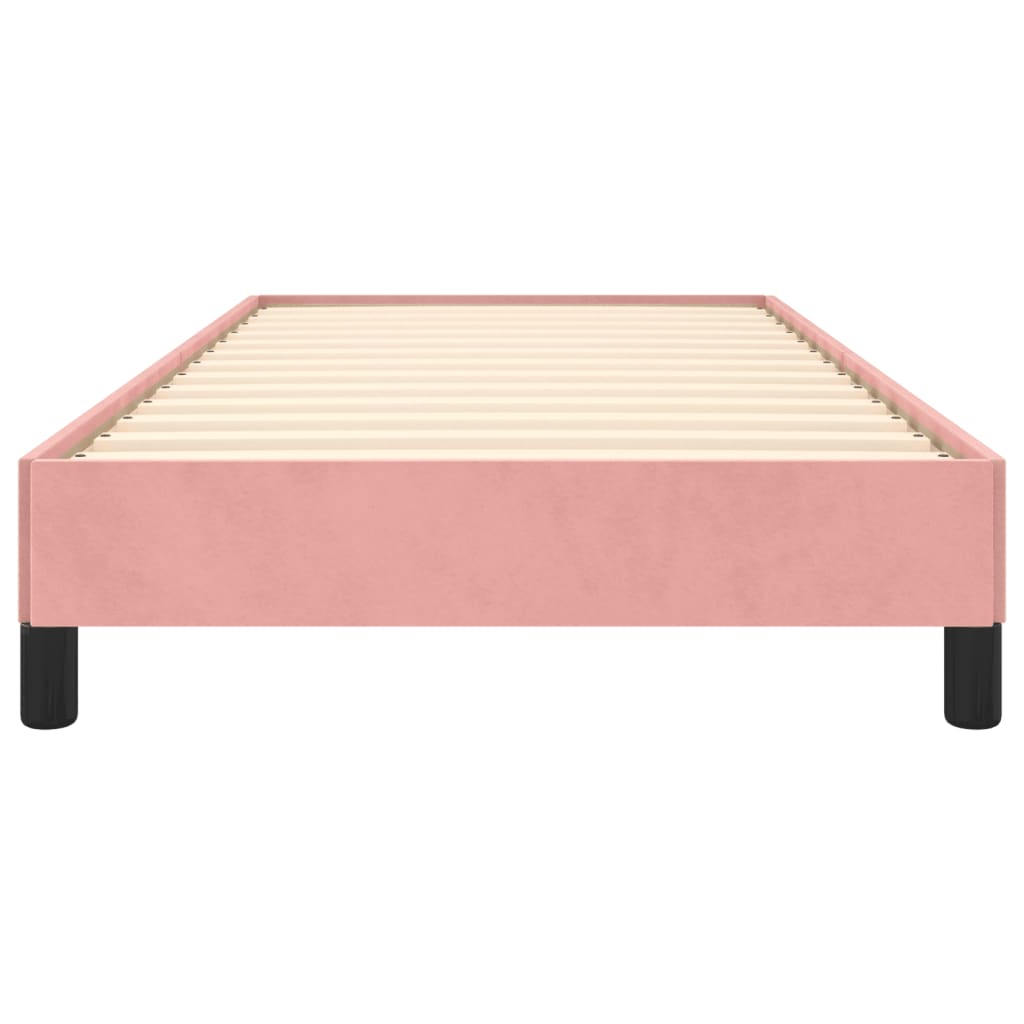 sengeramme 90x190 cm fløjl pink