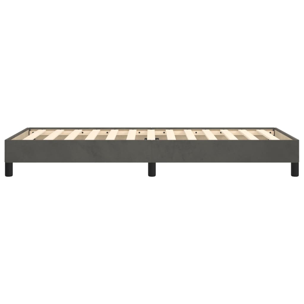 Sengeramme uden madras Mørkegrå 100x200 cm Fløjl